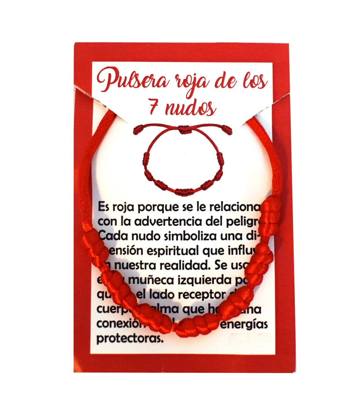 Pulsera Roja de los 7 nudos