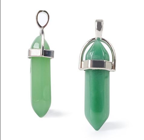 Colgante prisma Aventurina verde