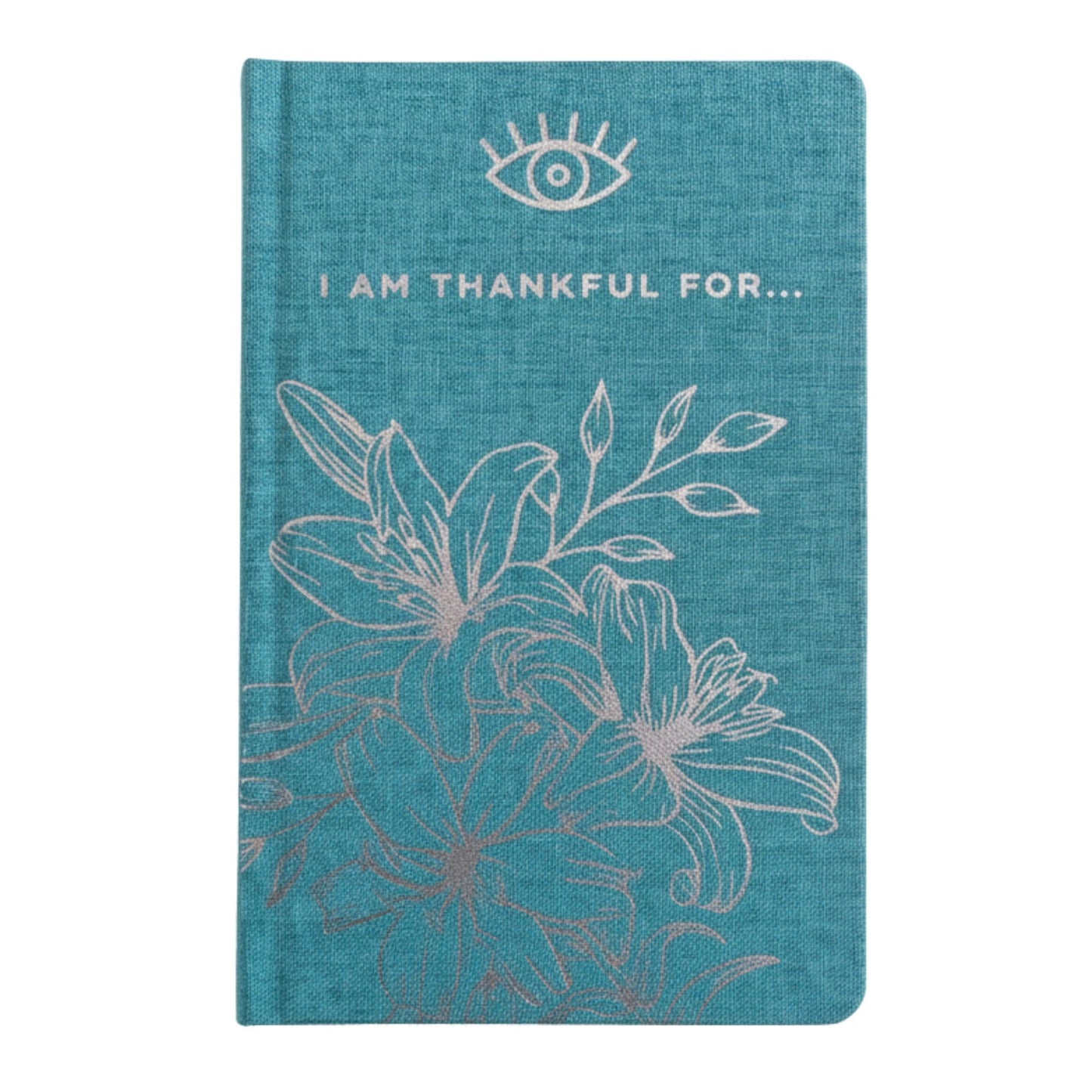 Diario de Gratitud Azul con borde plateado - 120 páginas - Estoy agradecido por