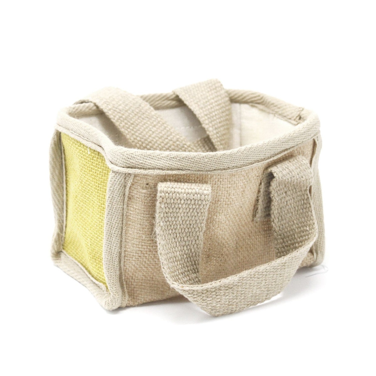 Cesta pequeña de yute - Amarillo