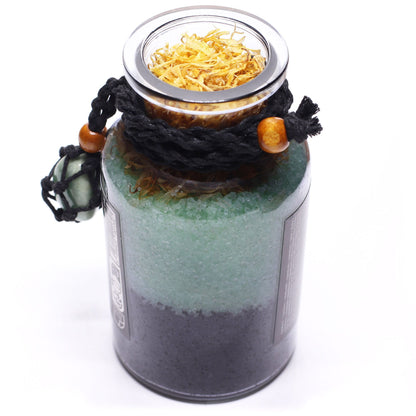 Poción de hechizo de baño de bruja antigua y amuleto de cristal de aventurina - prosperidad