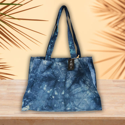 Bolsa de Mano - Efecto Lavado Azul Mar Profundo