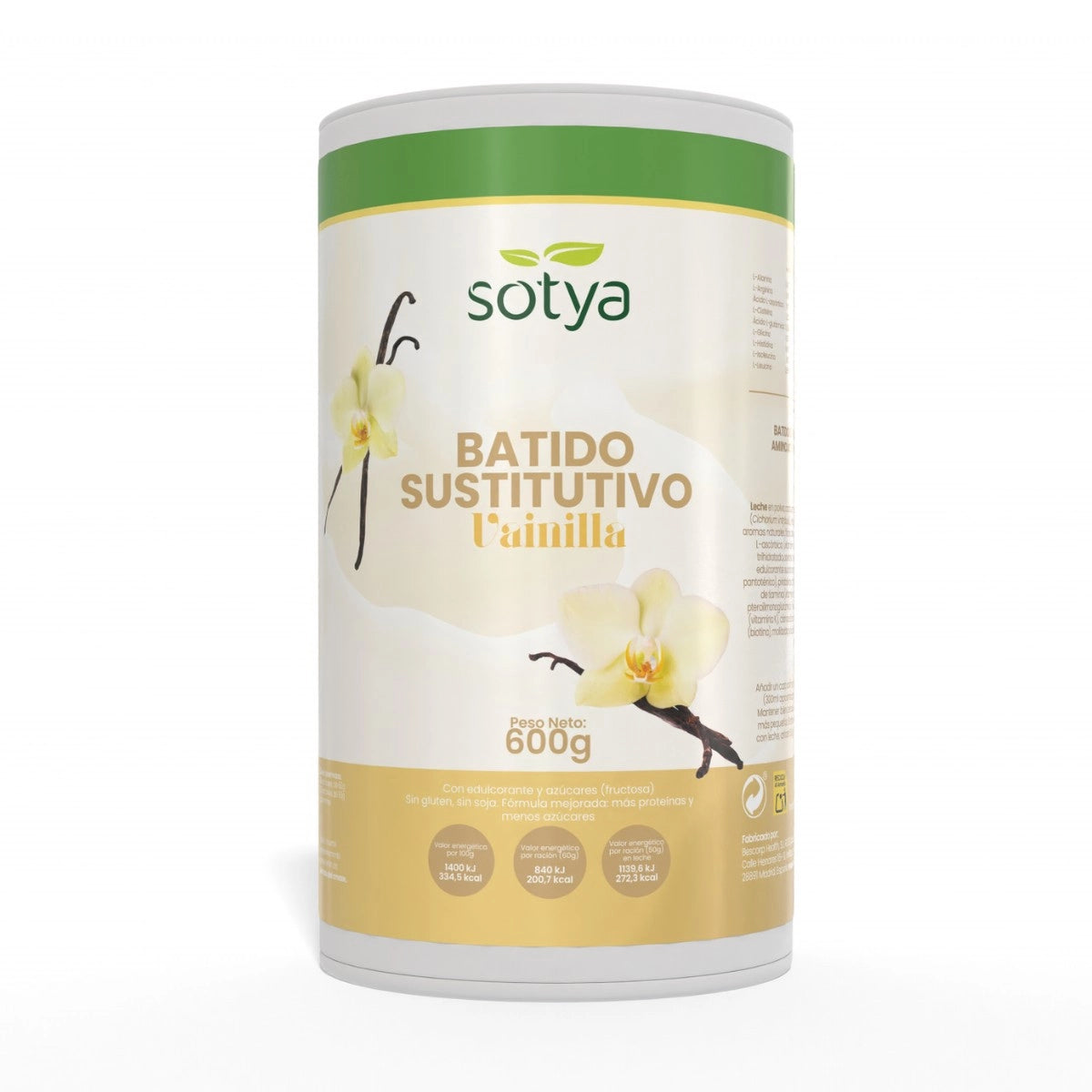 Batido saciante de vainilla 700g Sotya