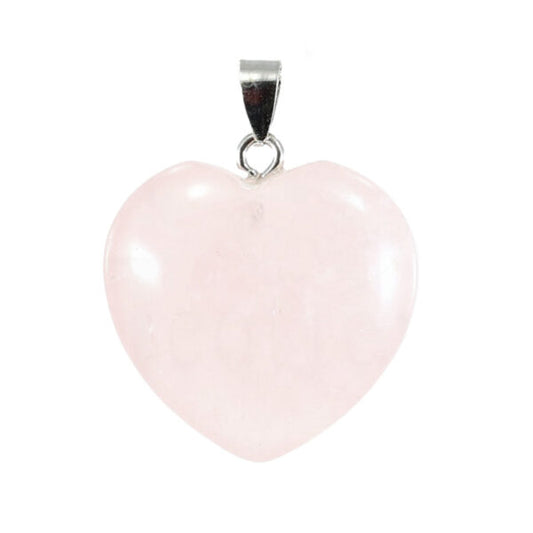 Colgante corazón Cuarzo rosa