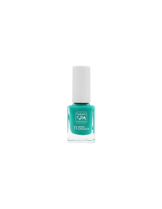 Esmalte de uñas verde turquesa