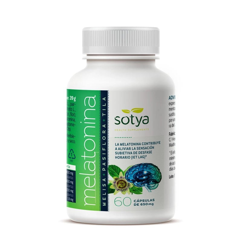 Melatonina + Melisa + Pasiflora + Tila 650mg Sotya
