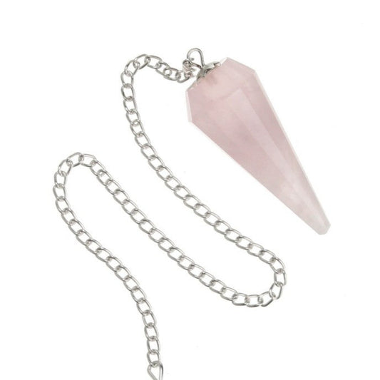 Péndulo Cuarzo rosa (12 facetas)